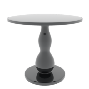 Mô hình bàn cà phê tròn một chân 3d