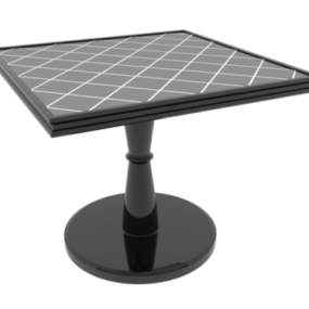ब्लैक कॉफ़ी टेबल वन लेग 3डी मॉडल