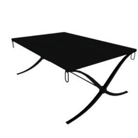 Black Coffee Table X Legs 3d model