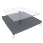 Square Glass Coffee Table Modernism