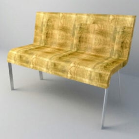 Lounge Chair Kunststoff mit gebogener Rückenlehne 3D-Modell