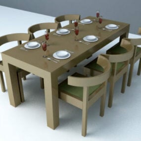 Ensemble de salle à manger pour la maison modèle 3D