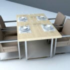 4 Chairs Dining Set