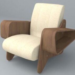 Sofa Moderner Stuhl Holz 3D-Modell