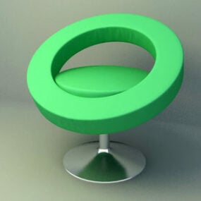 Moderner Lounge-Sessel in runder Form, 3D-Modell