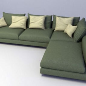 L Shape Sofa Furniture 3d model