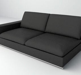 3д модель серого дивана-мебели