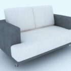 2 Seaters Gray White Sofa Furniture