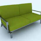 2 Seaters Green Sofa