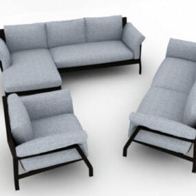 Gray Sofa Sets Collection 3d model