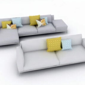 Колекція білих диванів 3d модель