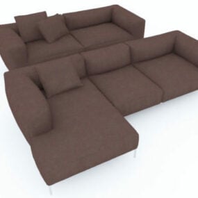 Brown Sofa Sets 3d model