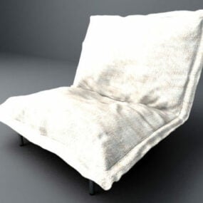 Biała sofa Pojedyncza Model 3D