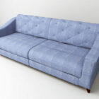 Sofá Azul Patrón Vintage