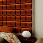 Інтер'єр стіни спальні коричневого кольору