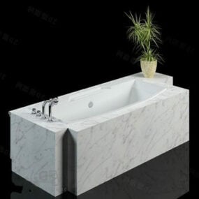 Luxurious Marble Bathtub V1 3d model