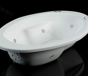 3д модель овальной роскошной ванны
