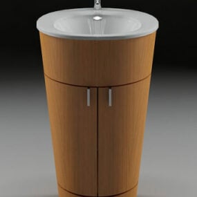 Cylinder Stand Wash Sink 3d-modell