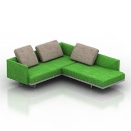 5 Seat Corner Sofa 3d model