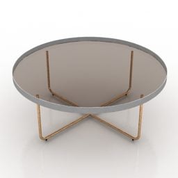 유리 라운드 테이블 커피 롤리 디자인 3d 모델