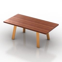Wood Rectangle Table Tadeo Design 3d model