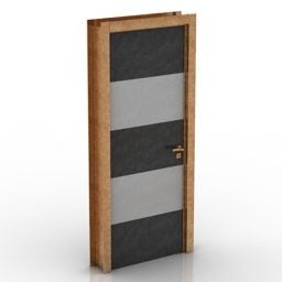 Office Grey Wooden Door 3d model