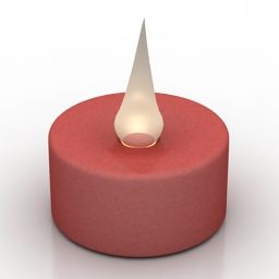 Candlestick Light Leaf Style 3d model
