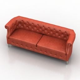Leather Sofa Chelsi Design 3d model
