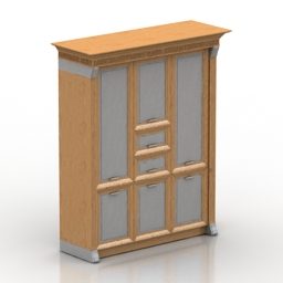 Kwadratowy projekt szafy Model 3D