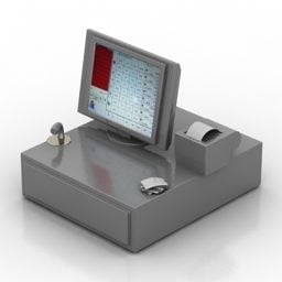 Cash Computer 3d model