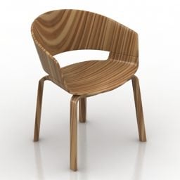1д модель деревянного кресла Andreu Design V3
