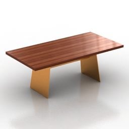 Table rectangulaire moyenne modèle 3D