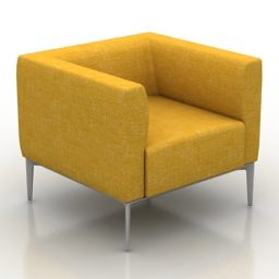 كرسي بذراعين Jaan Modern Style نموذج ثلاثي الأبعاد