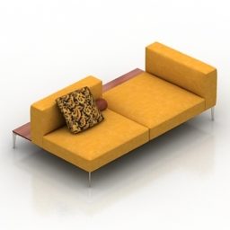 صالة الأريكة الصفراء جان نموذج ثلاثي الأبعاد