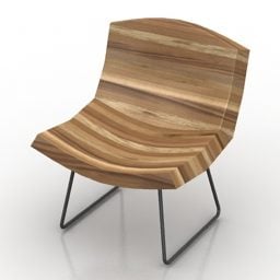 كرسي خشبي قطعة نموذج 3D