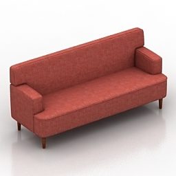 Modern Simple Sofa 3 Seats 3d model