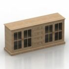 خزانة خشبية بتصميم مطبخ