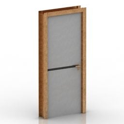 Apartment Door Wood Frame 3d model
