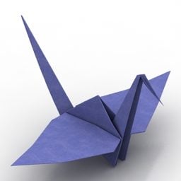 折纸鹤玩具3d模型