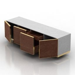 Minotti Locker Display Cabinet 3d model