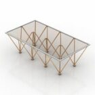 Brass Glass Rectangle Coffee Table