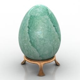 Stone Easter Egg Decor 3d model