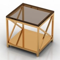 Square Table Box Style 3d model