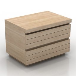 Mô hình 3d đầu giường gỗ màu nâu