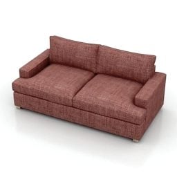 Moderne brun sofa Lester Design 3d-modell