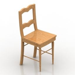 Country Wood Chair 3d model
