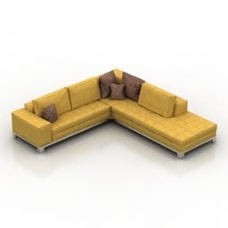 Canapé d'angle L Ikea Nogersund modèle 3D