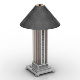 Mô hình thiết kế đèn Torchere Lalique 3d
