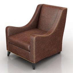 Leather Armchair Straud Design 3d model