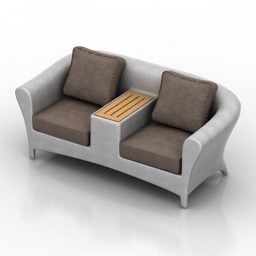 Restaurant Lounge Sofa Design 3d model
